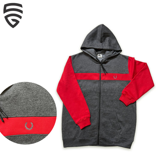 FP Charcoal & Red Men Track Suit