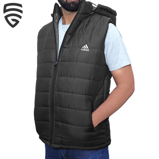 Adi Buy Online Sleeveless Puffer Jacket in Grey