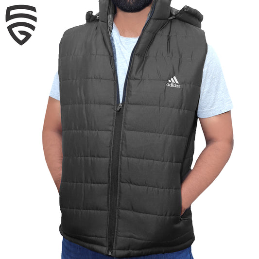 Adi Buy Online Sleeveless Puffer Jacket in Grey